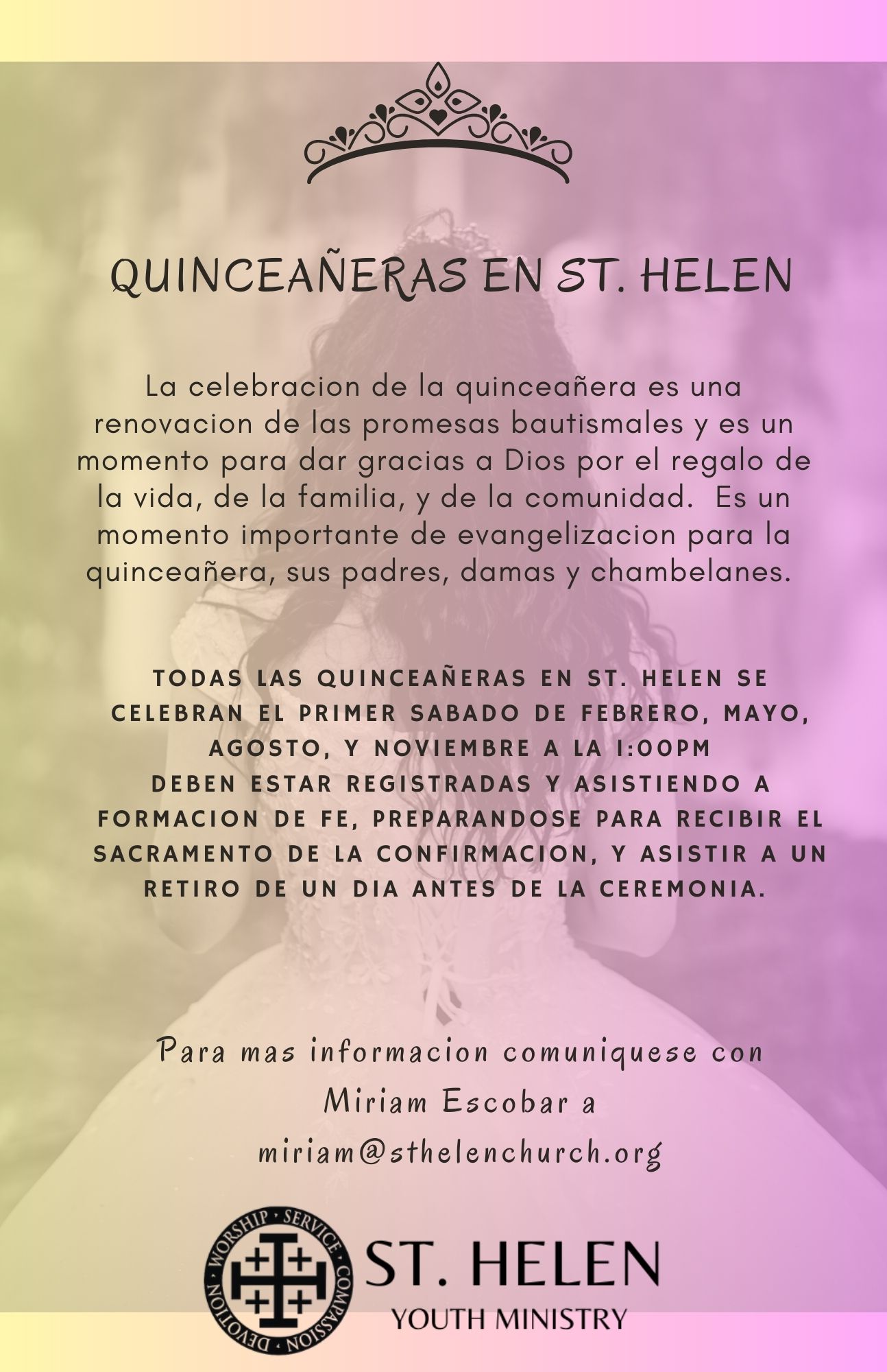 QUINCEANERAS – St. Helen Catholic Church